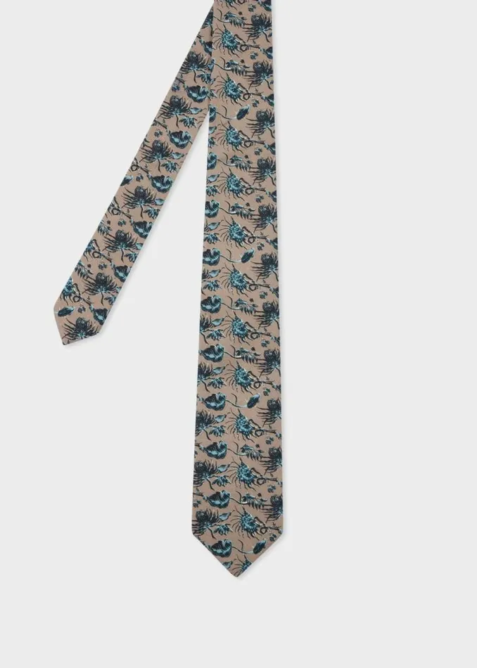 Mens Paul Smith Ties Mauve Small 039Thistleberry039 Tie
