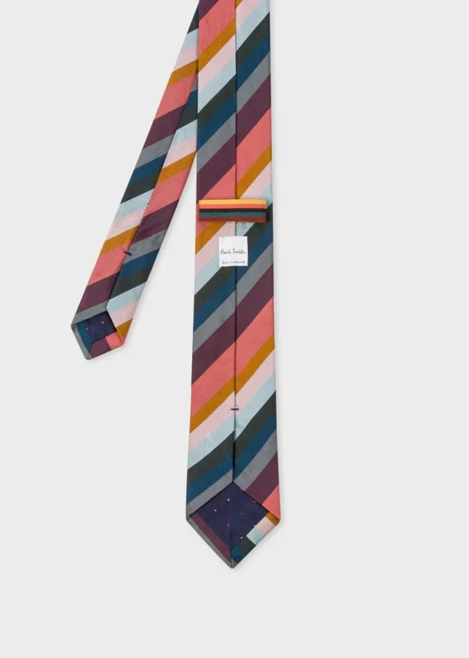 Mens Paul Smith Ties Muted 039Artist Stripe039 Silk Tie Mens Paul Smith Ties Muted 039Artist Stripe039 Silk Tie