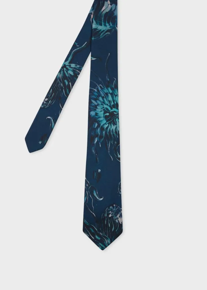Mens Paul Smith Ties Navy 039Thistleberry039 Tie