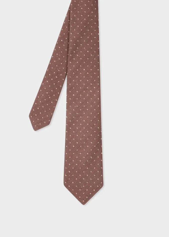 Mens Paul Smith Ties Red Cubic Polka Dot Tie