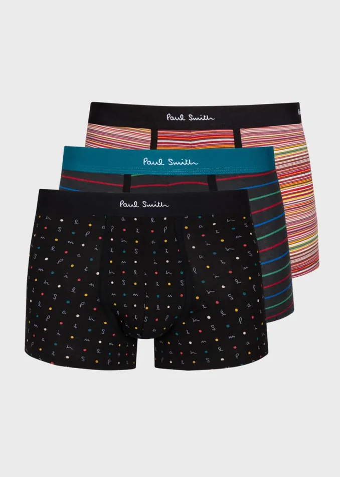 Mens Paul Smith Underwear 039Signature Stripe039 Mixed Pattern Boxer Briefs Three Pack Mens Paul Smith Underwear 039Signature Stripe039 Mixed Pattern Boxer Briefs Three Pack