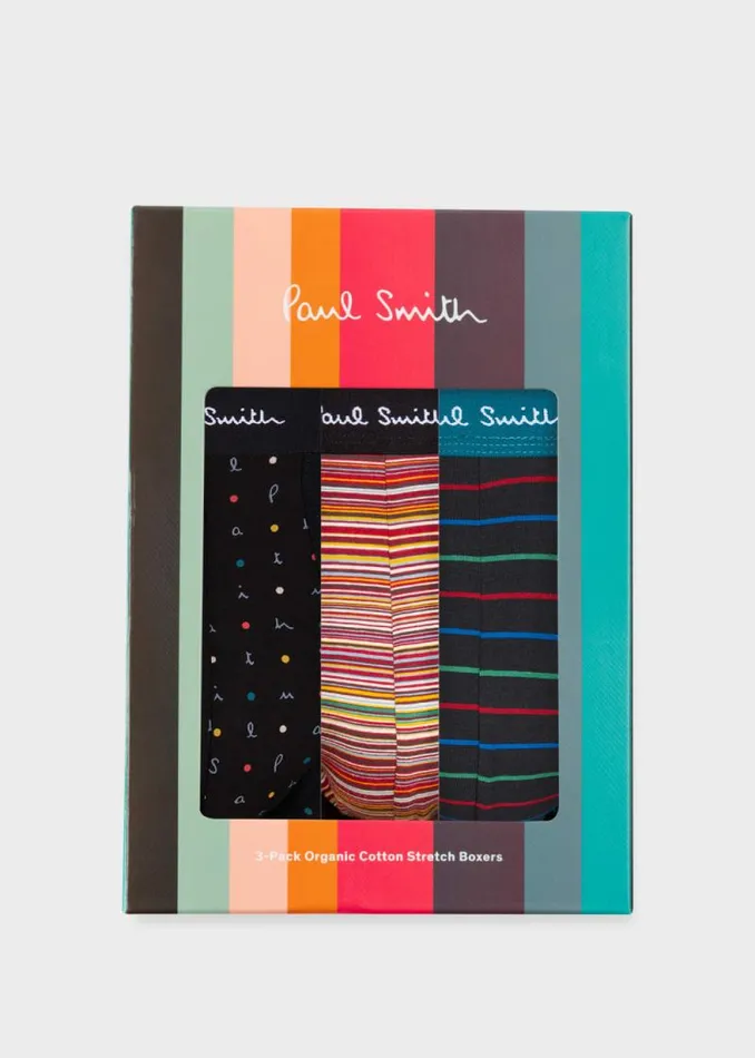 Mens Paul Smith Underwear 039Signature Stripe039 Mixed Pattern Boxer Briefs Three Pack Mens Paul Smith Underwear 039Signature Stripe039 Mixed Pattern Boxer Briefs Three Pack