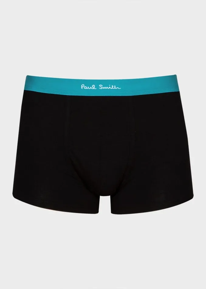 Mens Paul Smith Underwear Black ContrastWaist Boxer Briefs Three Pack Mens Paul Smith Underwear Black ContrastWaist Boxer Briefs Three Pack