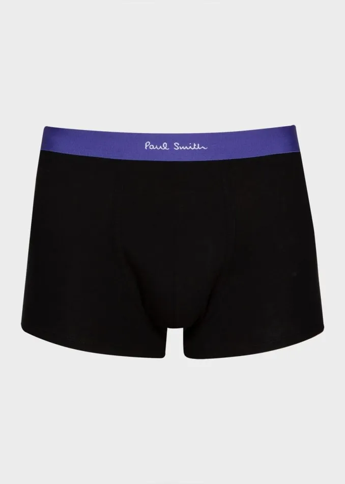 Mens Paul Smith Underwear Black ContrastWaist Boxer Briefs Three Pack Mens Paul Smith Underwear Black ContrastWaist Boxer Briefs Three Pack