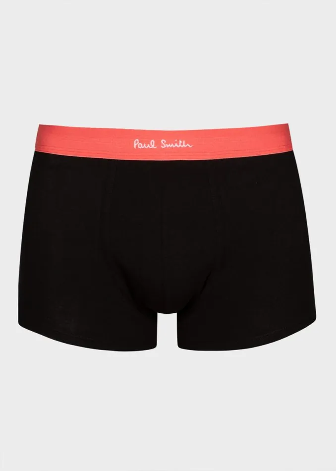 Mens Paul Smith Underwear Black ContrastWaist Boxer Briefs Three Pack Mens Paul Smith Underwear Black ContrastWaist Boxer Briefs Three Pack