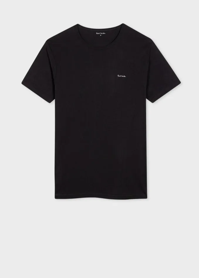 Mens Paul Smith Underwear Black Organic Cotton Lounge TShirts Five Pack Mens Paul Smith Underwear Black Organic Cotton Lounge TShirts Five Pack