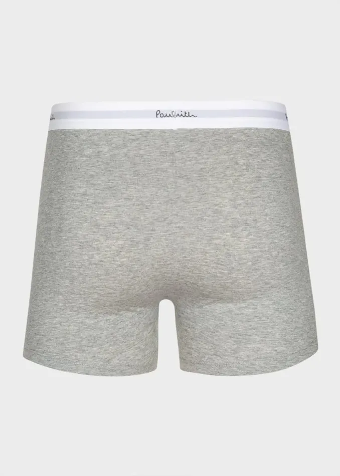 Mens Paul Smith Underwear Long Grey Boxer Briefs Three Pack