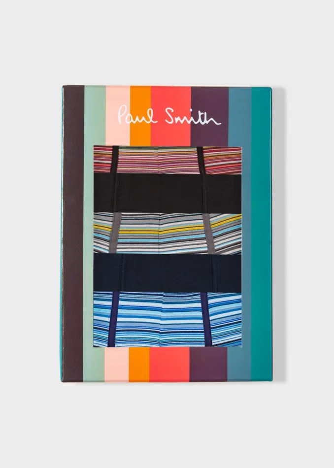Mens Paul Smith Underwear Organic Cotton 039Signature Stripe039 And Plain Boxer Briefs Five Pack Mens Paul Smith Underwear Organic Cotton 039Signature Stripe039 And Plain Boxer Briefs Five Pack
