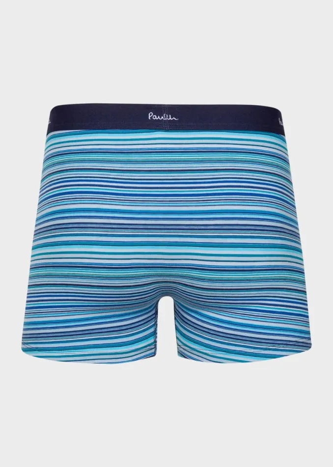 Mens Paul Smith Underwear Signature Stripe039 Organic Cotton Long Boxer Briefs Three Pack Mens Paul Smith Underwear Signature Stripe039 Organic Cotton Long Boxer Briefs Three Pack