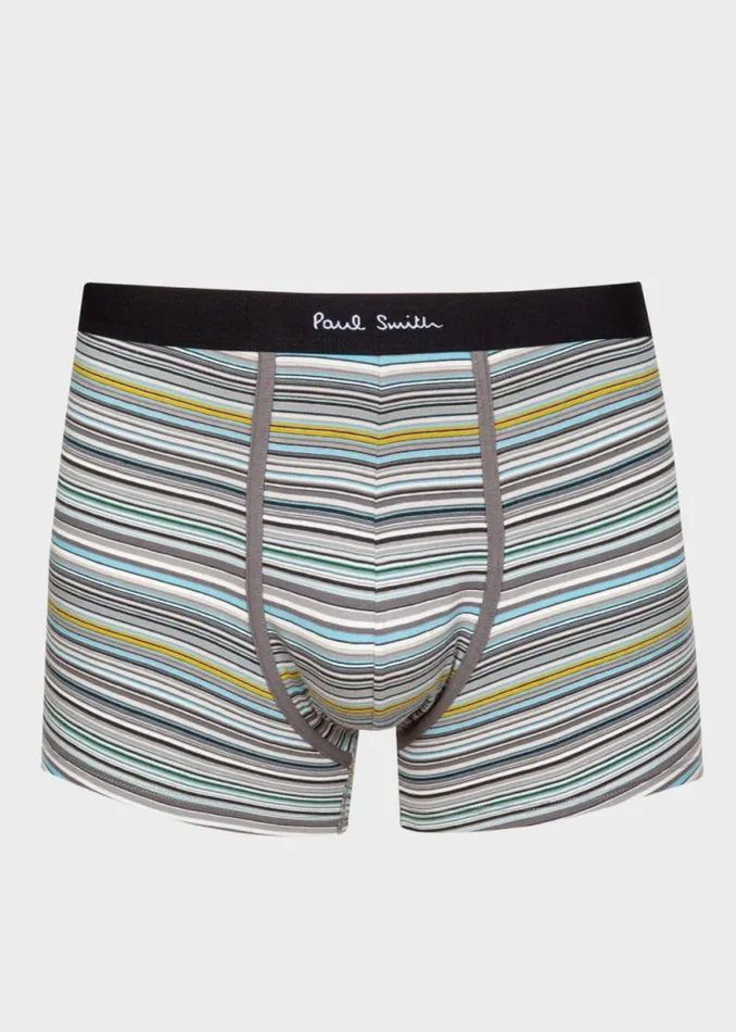 Mens Paul Smith Underwear Signature Stripe039 Organic Cotton Long Boxer Briefs Three Pack Mens Paul Smith Underwear Signature Stripe039 Organic Cotton Long Boxer Briefs Three Pack