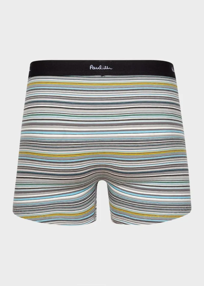 Mens Paul Smith Underwear Signature Stripe039 Organic Cotton Long Boxer Briefs Three Pack Mens Paul Smith Underwear Signature Stripe039 Organic Cotton Long Boxer Briefs Three Pack