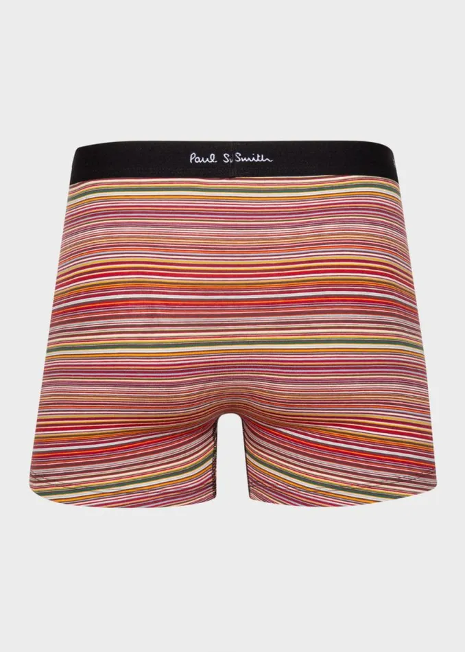 Mens Paul Smith Underwear Signature Stripe039 Organic Cotton Long Boxer Briefs Three Pack Mens Paul Smith Underwear Signature Stripe039 Organic Cotton Long Boxer Briefs Three Pack