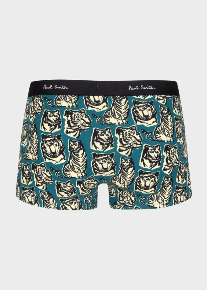 Mens Paul Smith Underwear Teal 039Tiger039 Print Boxer Briefs Mens Paul Smith Underwear Teal 039Tiger039 Print Boxer Briefs