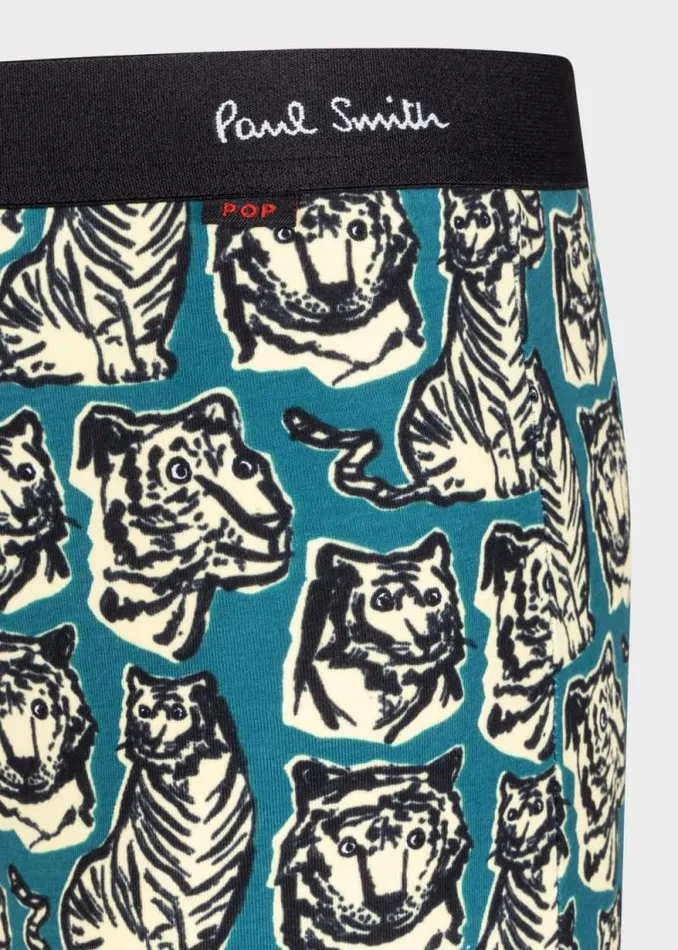Mens Paul Smith Underwear Teal 039Tiger039 Print Boxer Briefs Mens Paul Smith Underwear Teal 039Tiger039 Print Boxer Briefs
