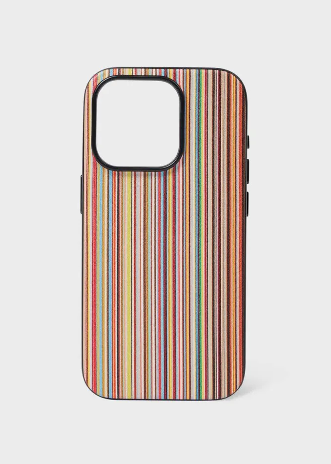 Mens Paul Smith Wallets 039Signature Stripe039 Leather MagSafe IPhone 16 Pro Case Mens Paul Smith Wallets 039Signature Stripe039 Leather MagSafe IPhone 16 Pro Case