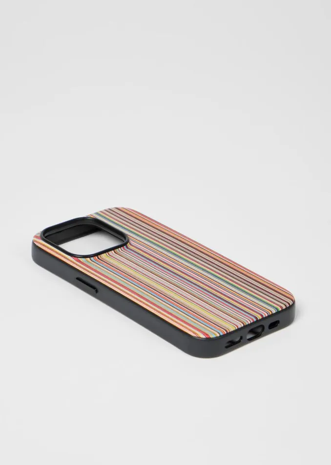 Mens Paul Smith Wallets 039Signature Stripe039 Leather MagSafe IPhone 16 Pro Case Mens Paul Smith Wallets 039Signature Stripe039 Leather MagSafe IPhone 16 Pro Case