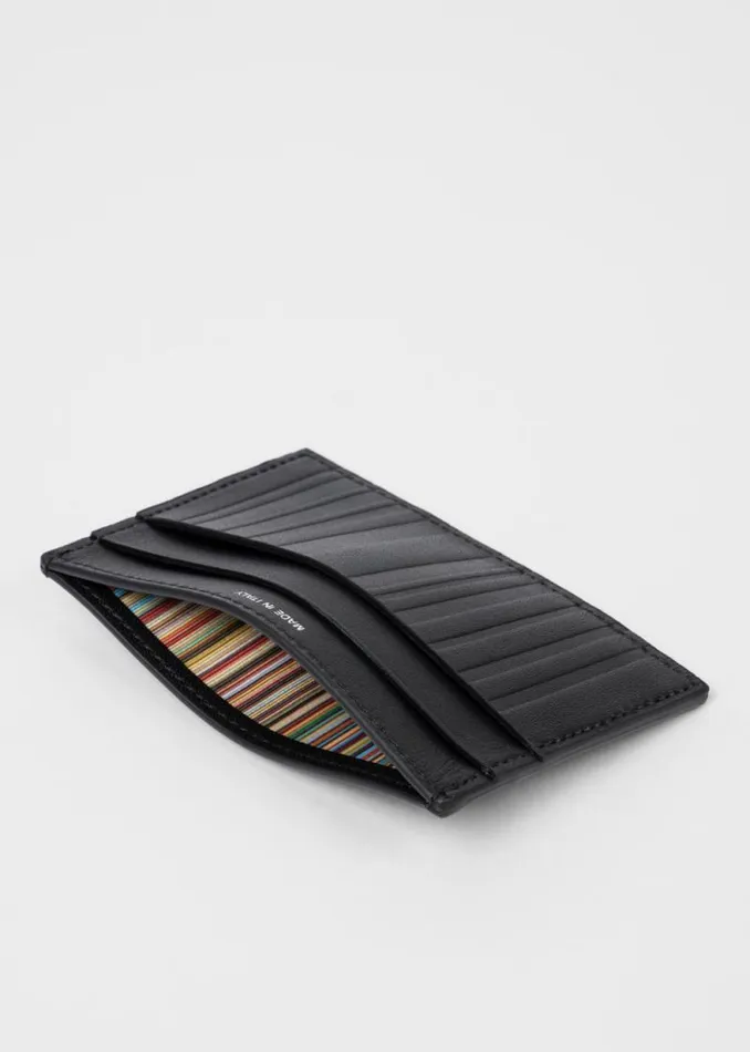 Mens Paul Smith Wallets Black Leather 039Shadow Stripe039 Credit Card Holder Mens Paul Smith Wallets Black Leather 039Shadow Stripe039 Credit Card Holder