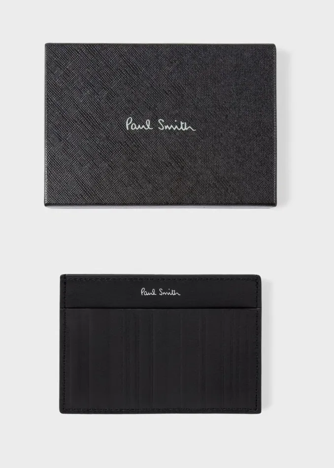 Mens Paul Smith Wallets Black Leather 039Shadow Stripe039 Credit Card Holder Mens Paul Smith Wallets Black Leather 039Shadow Stripe039 Credit Card Holder