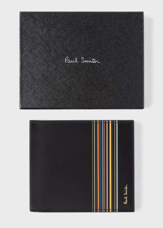 Mens Paul Smith Wallets Black Leather 039Signature Stripe Block039 Billfold Wallet Mens Paul Smith Wallets Black Leather 039Signature Stripe Block039 Billfold Wallet
