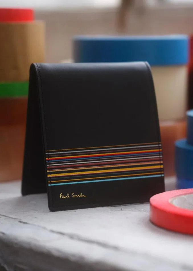 Mens Paul Smith Wallets Black Leather 039Signature Stripe Block039 Billfold Wallet Mens Paul Smith Wallets Black Leather 039Signature Stripe Block039 Billfold Wallet