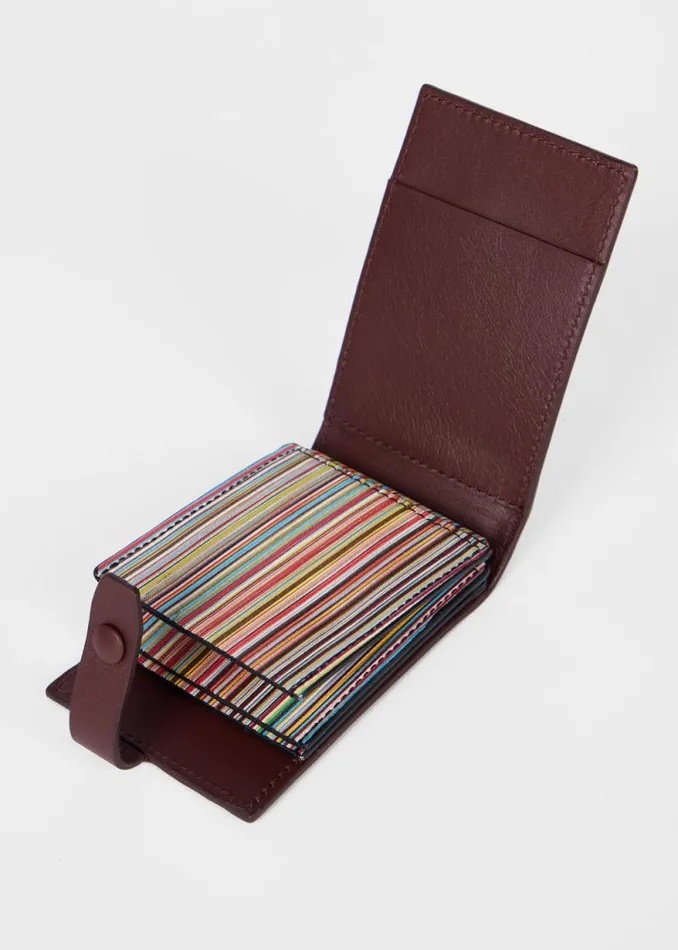 Mens Paul Smith Wallets Burgundy 039Signature Stripe039 Interior Credit Card Wallet Mens Paul Smith Wallets Burgundy 039Signature Stripe039 Interior Credit Card Wallet