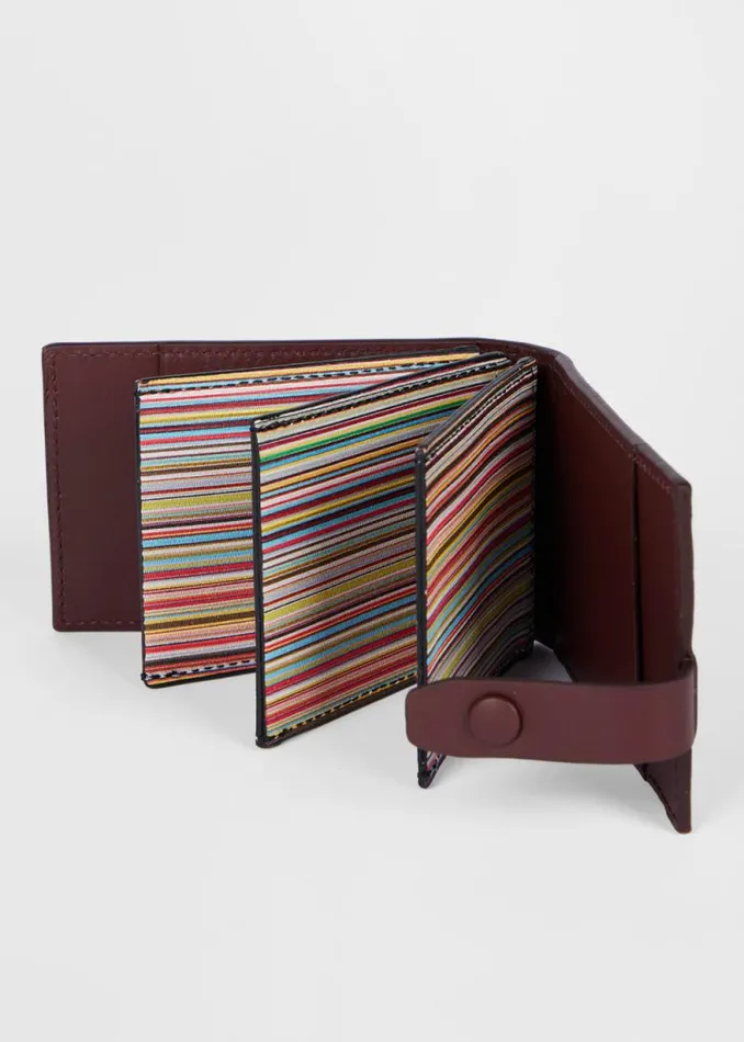Mens Paul Smith Wallets Burgundy 039Signature Stripe039 Interior Credit Card Wallet Mens Paul Smith Wallets Burgundy 039Signature Stripe039 Interior Credit Card Wallet