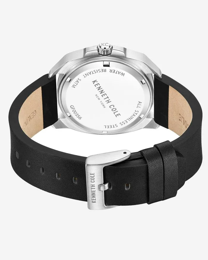 Mens Watches Men Kenneth Cole Kenneth Cole New York Gunmetal Dress Sport Black Leather Watch Black Mens Watches Men Kenneth Cole Kenneth Cole New York Gunmetal Dress Sport Black Leather Watch Black