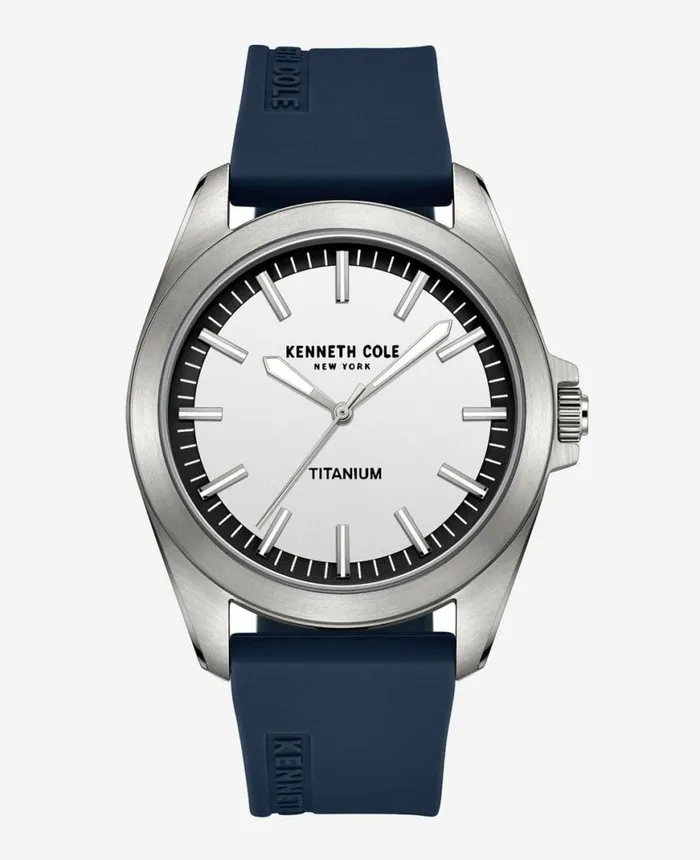 Mens Watches Men Kenneth Cole Modern Classic Titanium Silicone Strap Watch Blue Mens Watches Men Kenneth Cole Modern Classic Titanium Silicone Strap Watch Blue