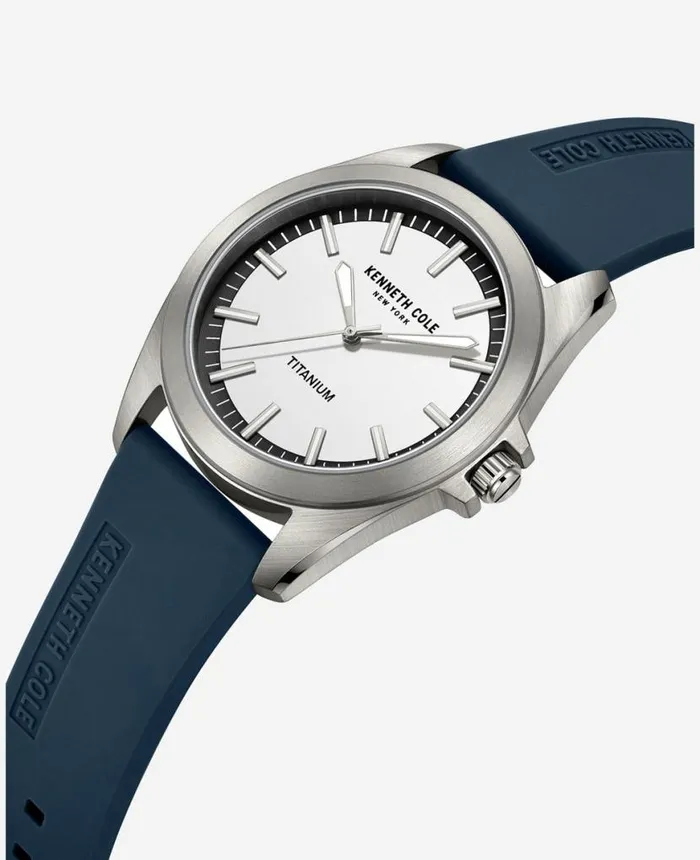 Mens Watches Men Kenneth Cole Modern Classic Titanium Silicone Strap Watch Blue Mens Watches Men Kenneth Cole Modern Classic Titanium Silicone Strap Watch Blue