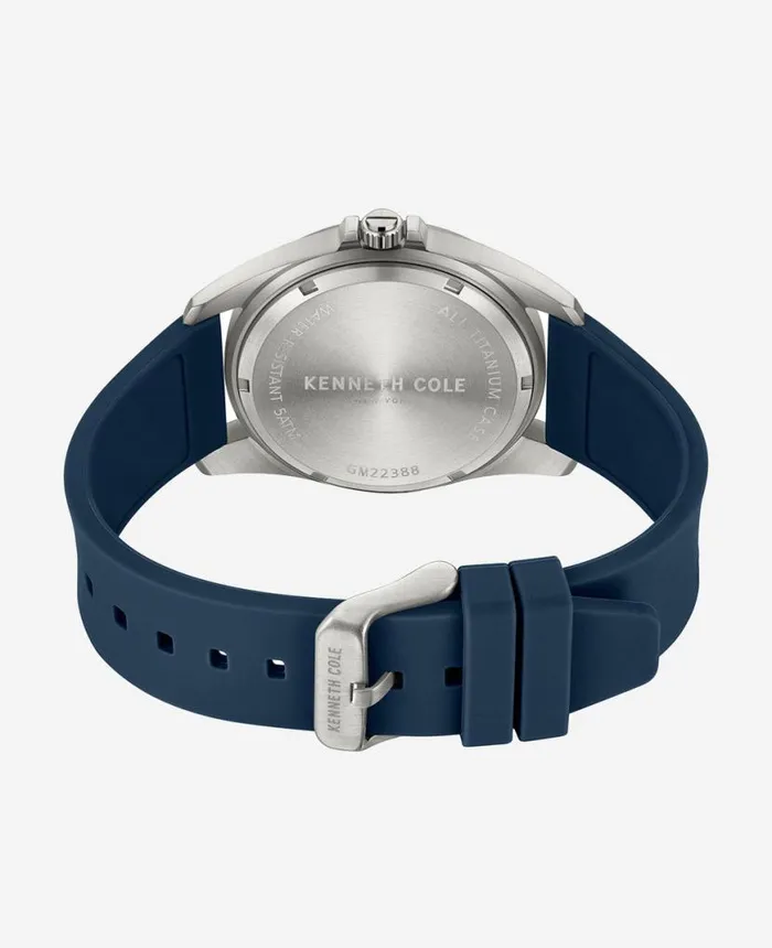 Mens Watches Men Kenneth Cole Modern Classic Titanium Silicone Strap Watch Blue Mens Watches Men Kenneth Cole Modern Classic Titanium Silicone Strap Watch Blue