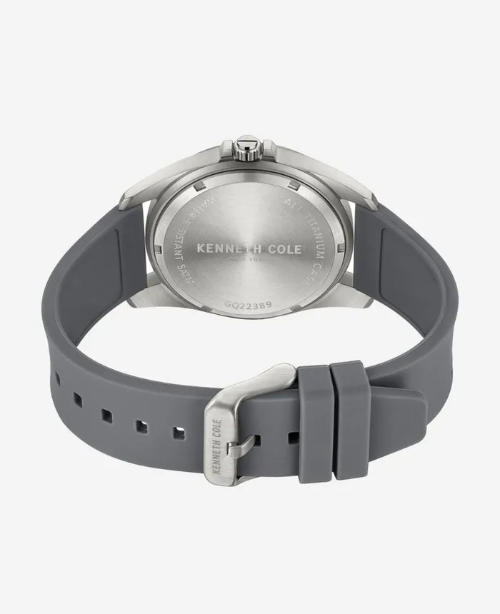 Mens Watches Men Kenneth Cole Titanium MultiFunction Silicone Strap Watch Grey Mens Watches Men Kenneth Cole Titanium MultiFunction Silicone Strap Watch Grey