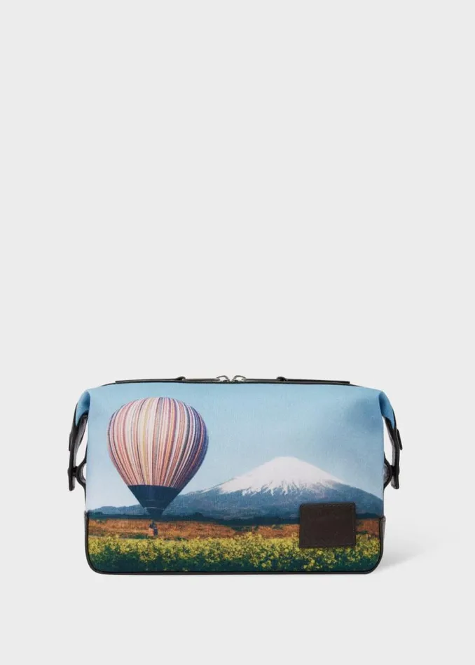 MensWomens Paul Smith Bags 039Signature Stripe Balloon Mount Fuji039 Print Wash Bag