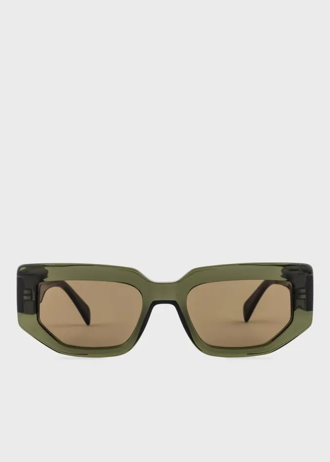 MensWomens Paul Smith Eyewear Dark Olive 039Kennet039 Sunglasses