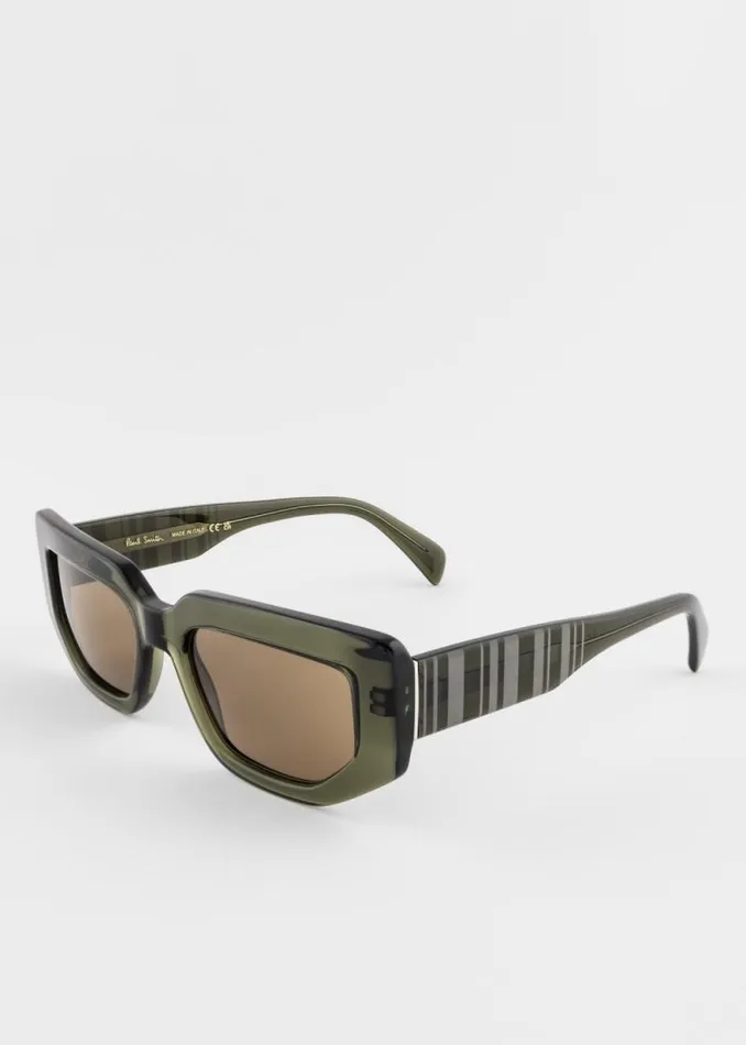 MensWomens Paul Smith Eyewear Dark Olive 039Kennet039 Sunglasses MensWomens Paul Smith Eyewear Dark Olive 039Kennet039 Sunglasses