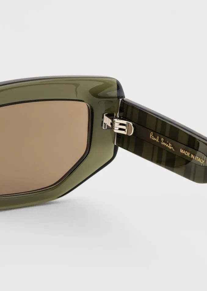 MensWomens Paul Smith Eyewear Dark Olive 039Kennet039 Sunglasses MensWomens Paul Smith Eyewear Dark Olive 039Kennet039 Sunglasses