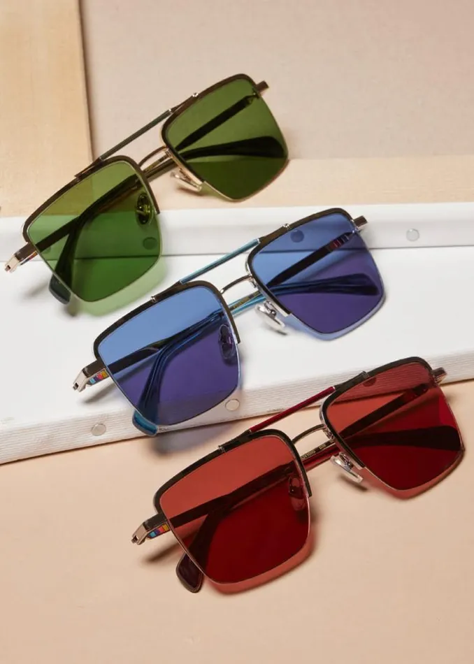 MensWomens Paul Smith Eyewear Gold And Green 039Landor039 Sunglasses MensWomens Paul Smith Eyewear Gold And Green 039Landor039 Sunglasses