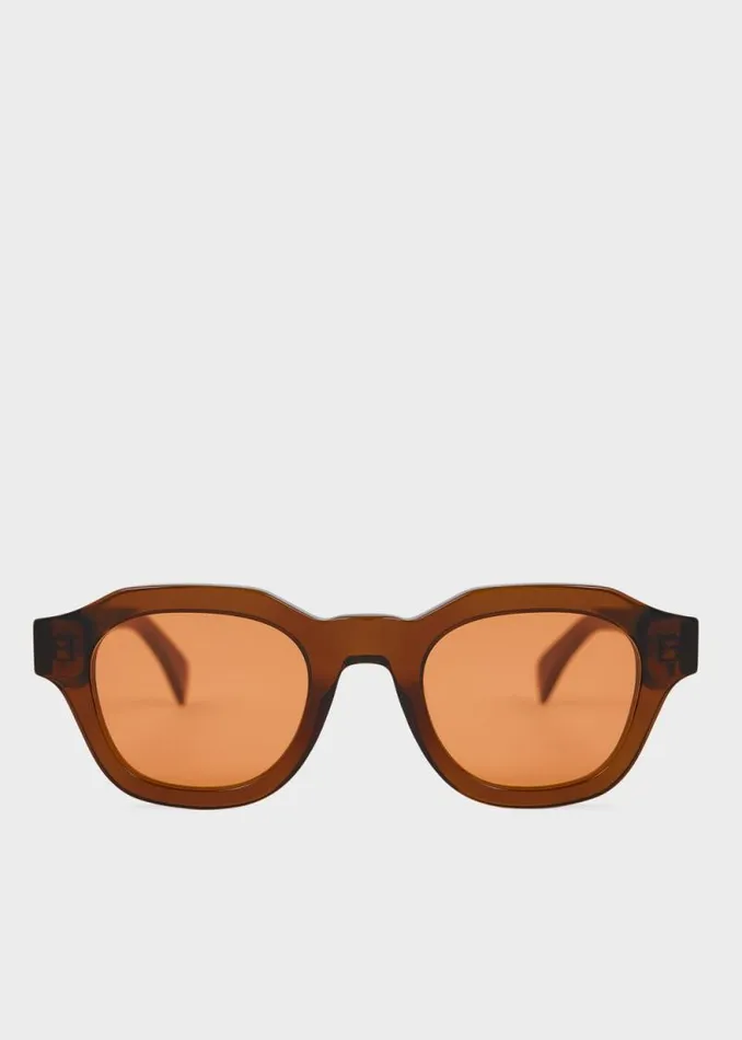MensWomens Paul Smith Eyewear Transparent Khaki 039Lyford039 Sunglasses