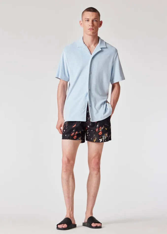MensWomens Paul Smith Monogrammed Gifts Black 039Sketchbook Botanical039 Swim Shorts MensWomens Paul Smith Monogrammed Gifts Black 039Sketchbook Botanical039 Swim Shorts