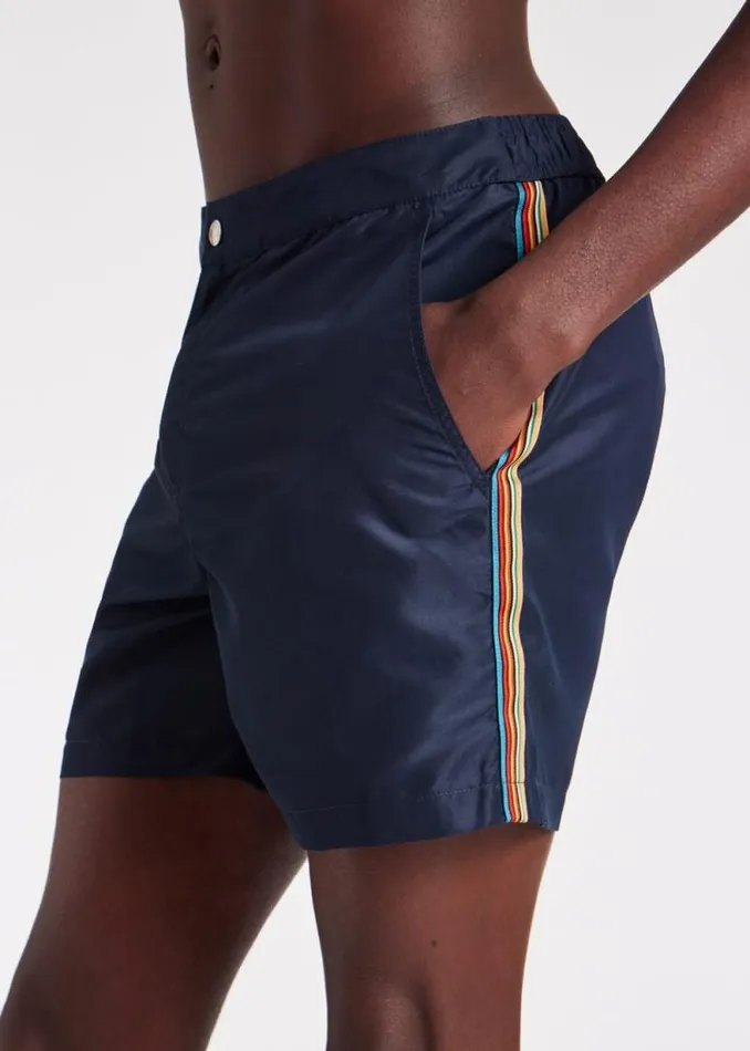 MensWomens Paul Smith Monogrammed Gifts Navy RecycledPolyester 039Signature Stripe039 Swim Shorts MensWomens Paul Smith Monogrammed Gifts Navy RecycledPolyester 039Signature Stripe039 Swim Shorts