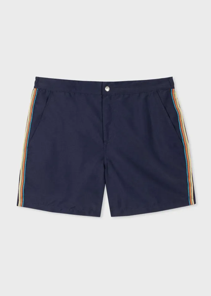 MensWomens Paul Smith Monogrammed Gifts Navy RecycledPolyester 039Signature Stripe039 Swim Shorts MensWomens Paul Smith Monogrammed Gifts Navy RecycledPolyester 039Signature Stripe039 Swim Shorts