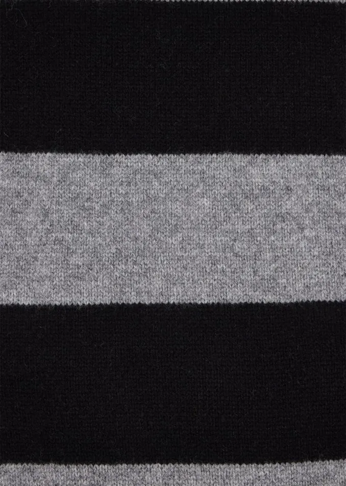 MensWomens Paul Smith Scarves Black And Grey Block Stripe Scarf With 039Signature Stripe039 Trim MensWomens Paul Smith Scarves Black And Grey Block Stripe Scarf With 039Signature Stripe039 Trim