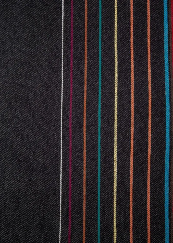 MensWomens Paul Smith Scarves Black WoolSilk 039Signature Stripe039 Scarf MensWomens Paul Smith Scarves Black WoolSilk 039Signature Stripe039 Scarf
