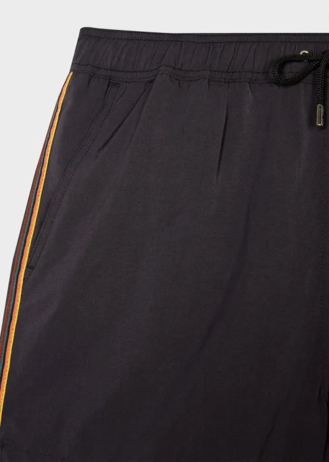 MensWomens Paul Smith The Classics Black Swim Shorts With 039Artist Stripe039 Trim MensWomens Paul Smith The Classics Black Swim Shorts With 039Artist Stripe039 Trim