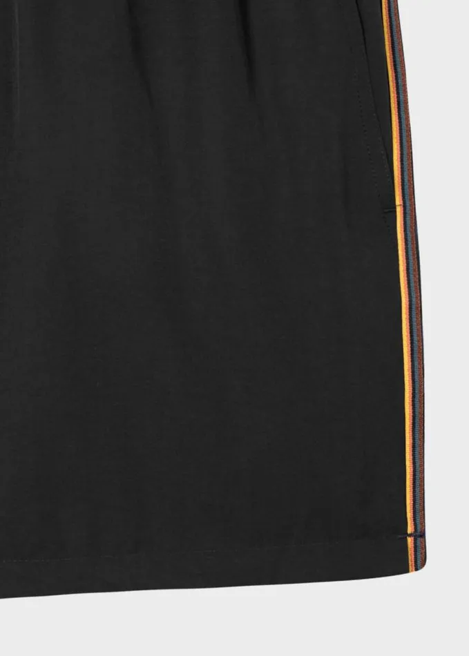 MensWomens Paul Smith The Classics Black Swim Shorts With 039Artist Stripe039 Trim MensWomens Paul Smith The Classics Black Swim Shorts With 039Artist Stripe039 Trim