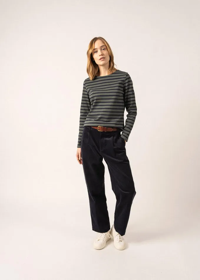 Meridame Ii Authentic Breton Shirt Heavyweight Cotton Armygreennavy Women Saint James Aw24 Meridame Ii Authentic Breton Shirt Heavyweight Cotton Armygreennavy Women Saint James Aw24