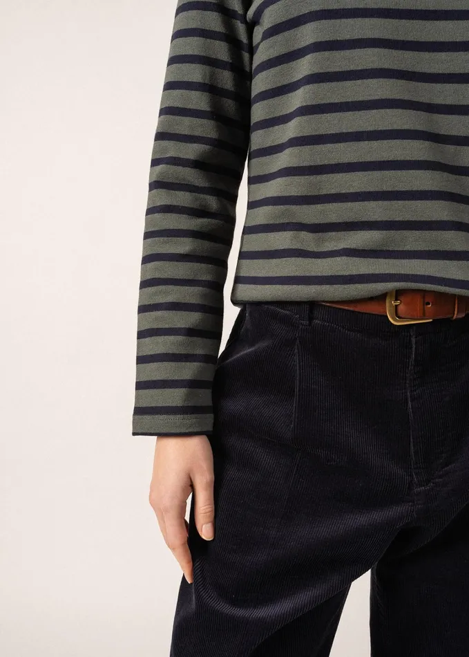 Meridame Ii Authentic Breton Shirt Heavyweight Cotton Armygreennavy Women Saint James Aw24