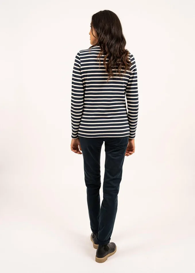 Meridame Ii Authentic Breton Shirt Heavyweight Cotton Navyecru Women Saint James Breton Striped Shirts