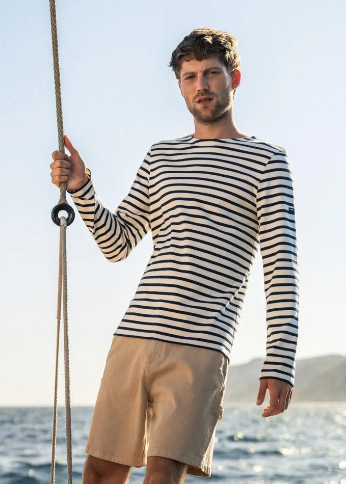 Meridien Moderne Original Breton Shirt Heavyweight Cotton Ecrunavy Women Saint James Breton Striped Shirts Meridien Moderne Original Breton Shirt Heavyweight Cotton Ecrunavy Women Saint James Breton Striped Shirts