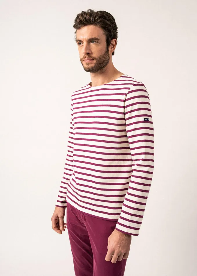 Meridien Moderne Original Breton Shirt Heavyweight Cotton Ivoryplum Women Saint James Aw24