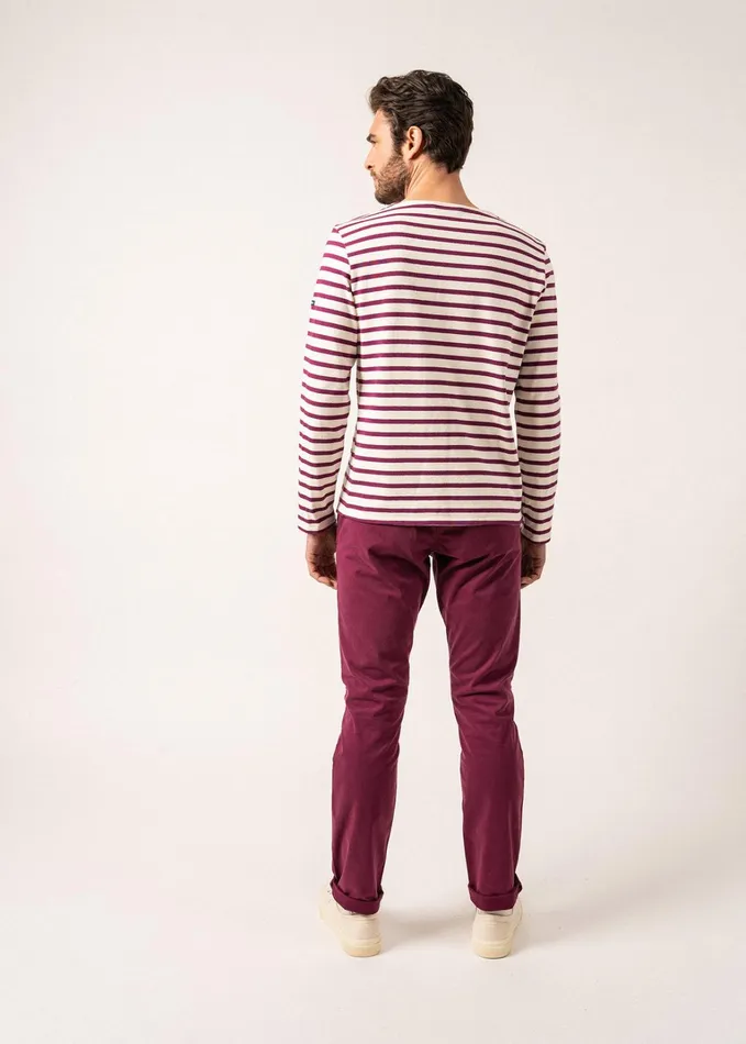 Meridien Moderne Original Breton Shirt Heavyweight Cotton Ivoryplum Women Saint James Aw24
